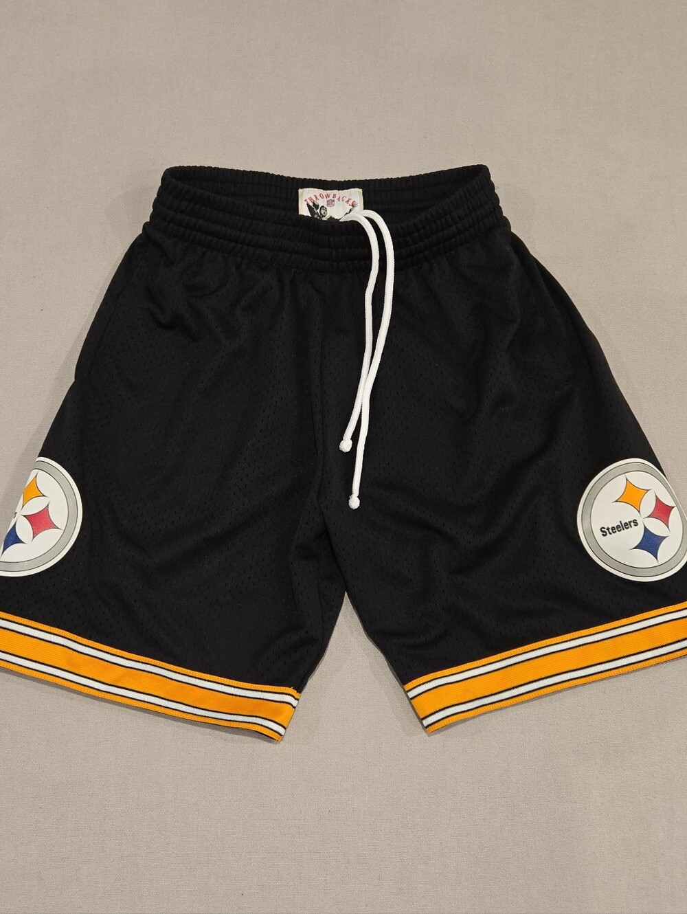 Mitchell & Ness Throwbacks Pittsburgh Steelers Men's Drawstring Shorts